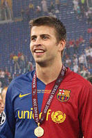 Gerard Piqué Bernabeu born 2nd February 1987 in Barcelona, is a Spanish footballer, currently playing as a centre back for Barcelona.